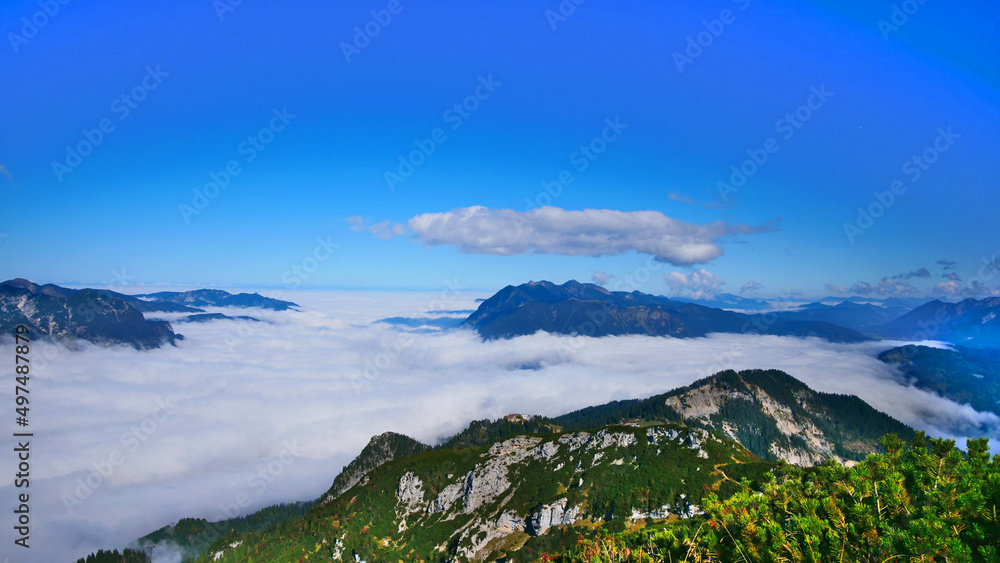 Garmisch, Deutschland: Nebelmeer über dem Alpenvorland