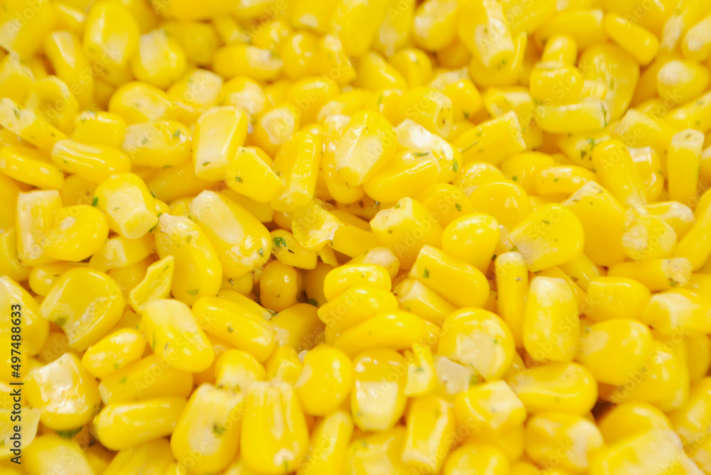 A Close-Up of Sweet Yellow Corn Background A Close-Up of Sweet Yellow Corn Background