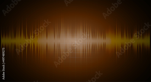 Sound waves oscillating dark light. audio equalizer background