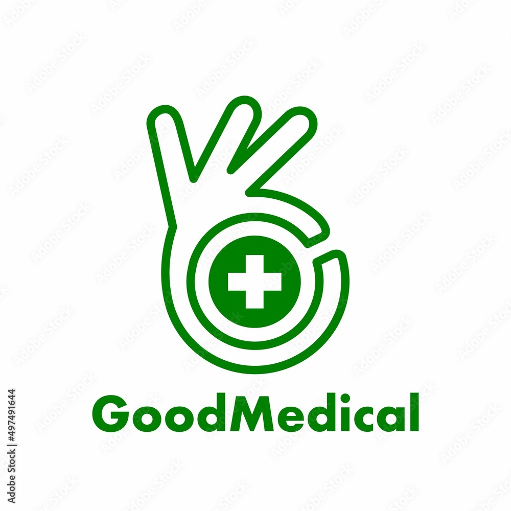 Good medical vector logo template. This design uses a hand and stethoscope symbol. Suitable for health business. Good medical vector logo template. This design uses a hand and stethoscope symbol. Suitable for health business.