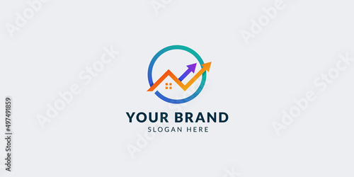 flat design accounting logo template