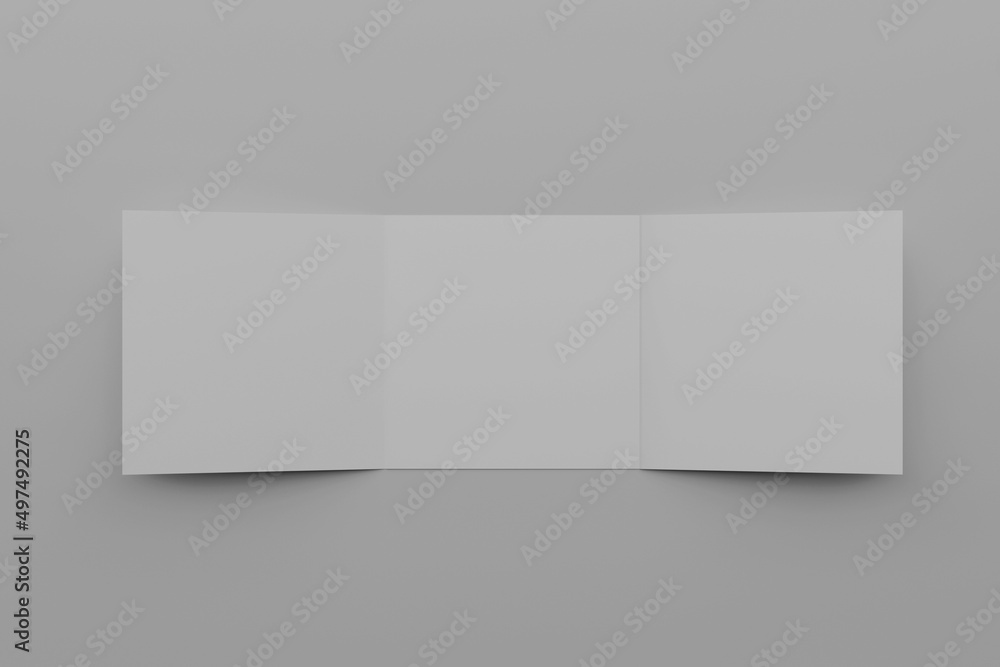 Square tri-fold brochure mockup Square tri-fold brochure mockup