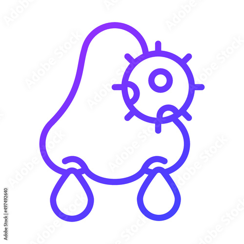 Nose Bleeding Healthcare Medical, vector graphic Illustration Icon.