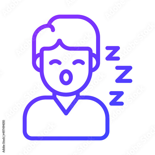 Sleeping Healthcare Medical, vector graphic Illustration Icon.