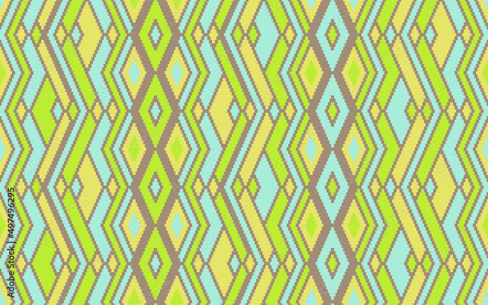 Asymmetric rhombus traditional motifs vector geometric pattern. Asymmetric rhombus traditional motifs vector geometric pattern.