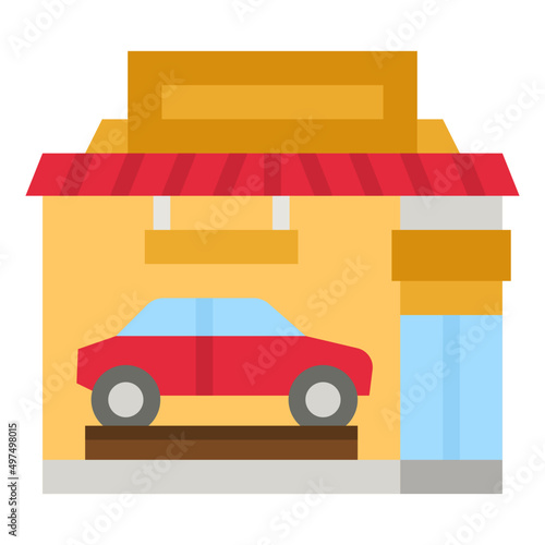 showroom flat icon