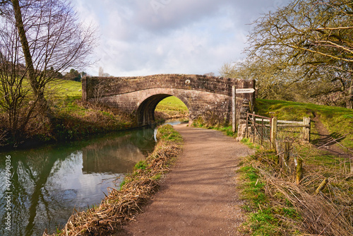 Stone bridge over Cromford Canal, Derbyshire.