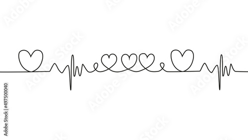 love lettering heartbeat design positive motivational optimist heart love.
