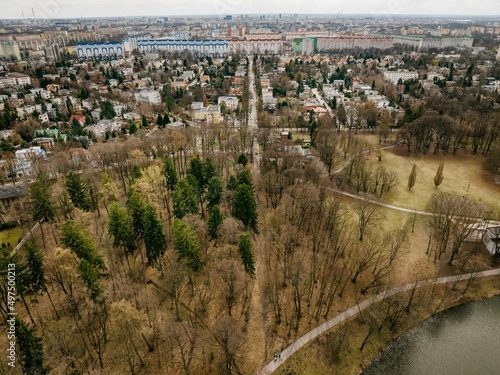 Wieżowce z wielkiej płyty, widok z drona photo