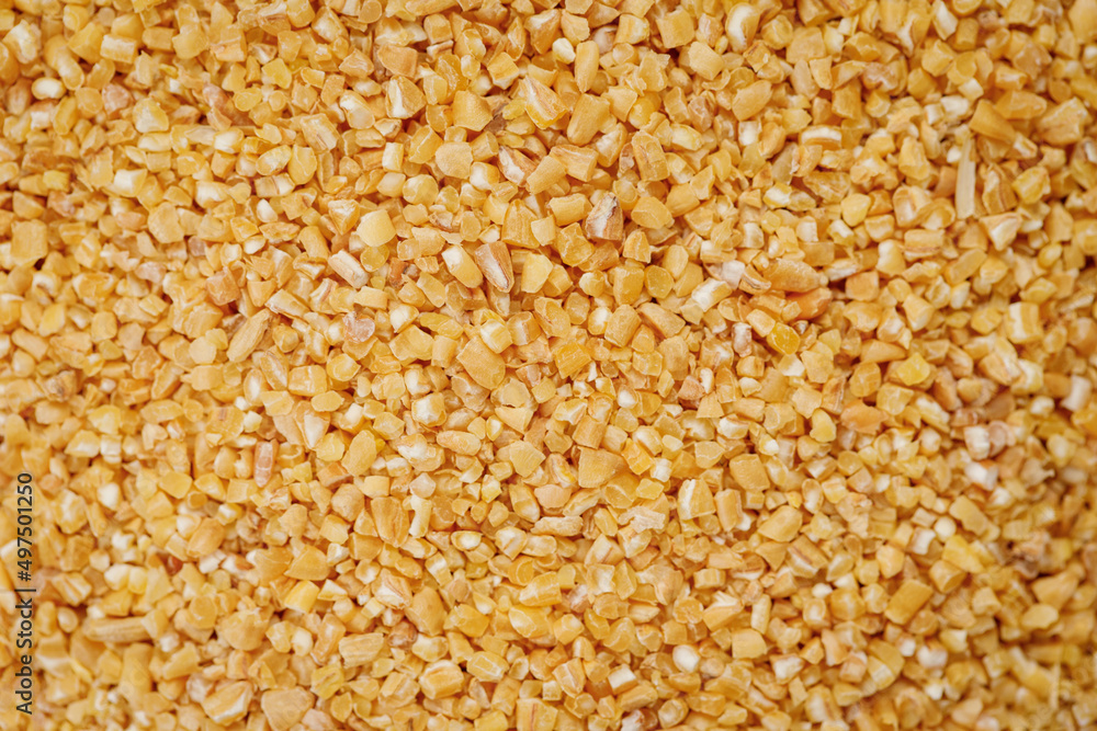 Wheat groats texture background. High quality photo