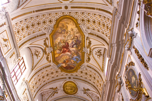 Interior of Church of Sant Orsola dei Negri in Palermo, Sicily, Italy photo