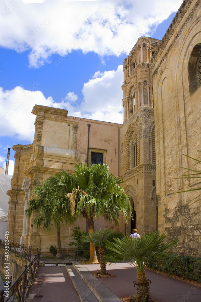 Church of Santa Maria della Ammiraglio (or Cathedral of St. Nicholas Greek) in Palermo, Sicily, Italy