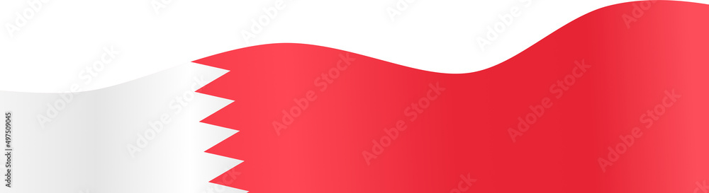 Bahrain flag wave  isolated  on png or transparent background,Symbol Bahrain,template for banner,card,advertising ,promote,and business matching country poster, vector illustration