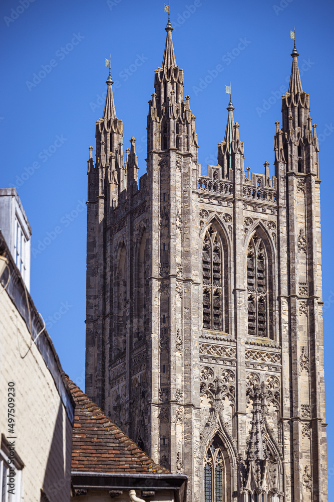 Tower of Canterbury Cathedral, Canterbury, Kent, England