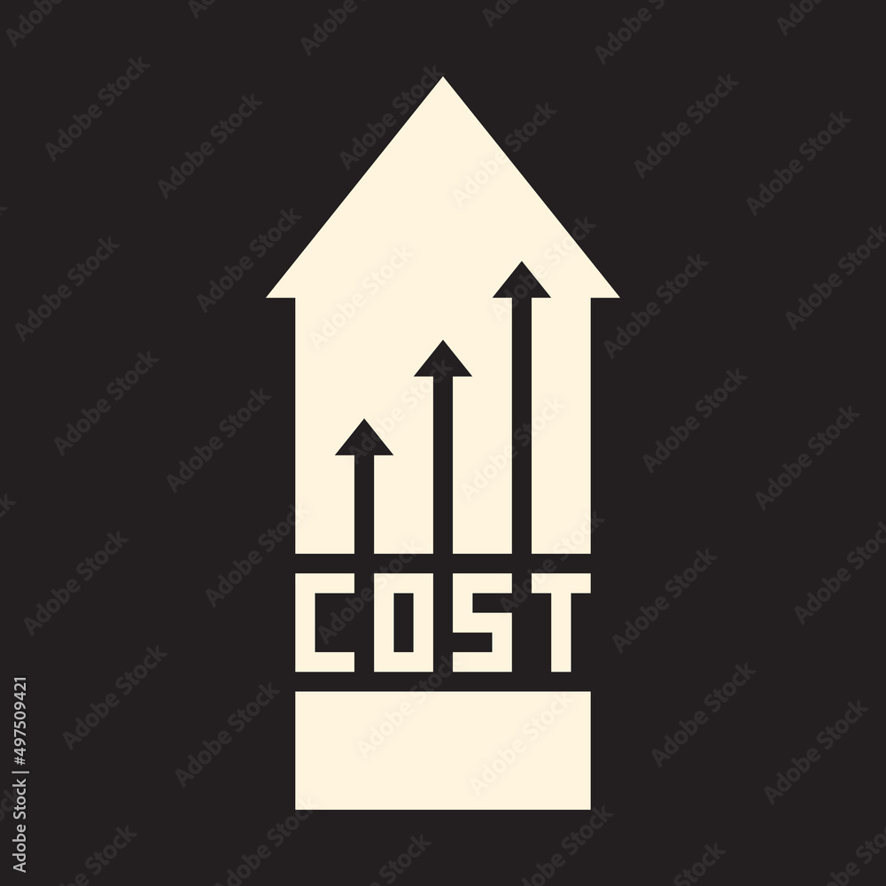 upward trend of rising cost - illustration template upward trend of rising cost - illustration template