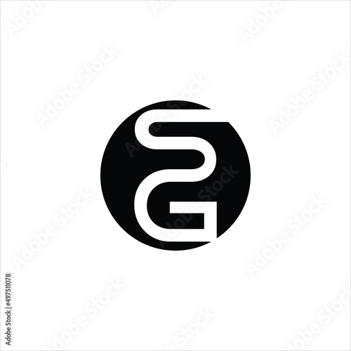 letter s g logo vector emblem template