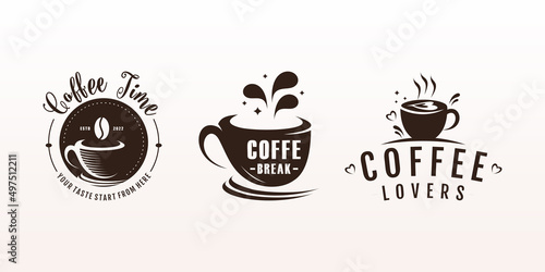 Coffee vector logo design with unique concept Premium Vector