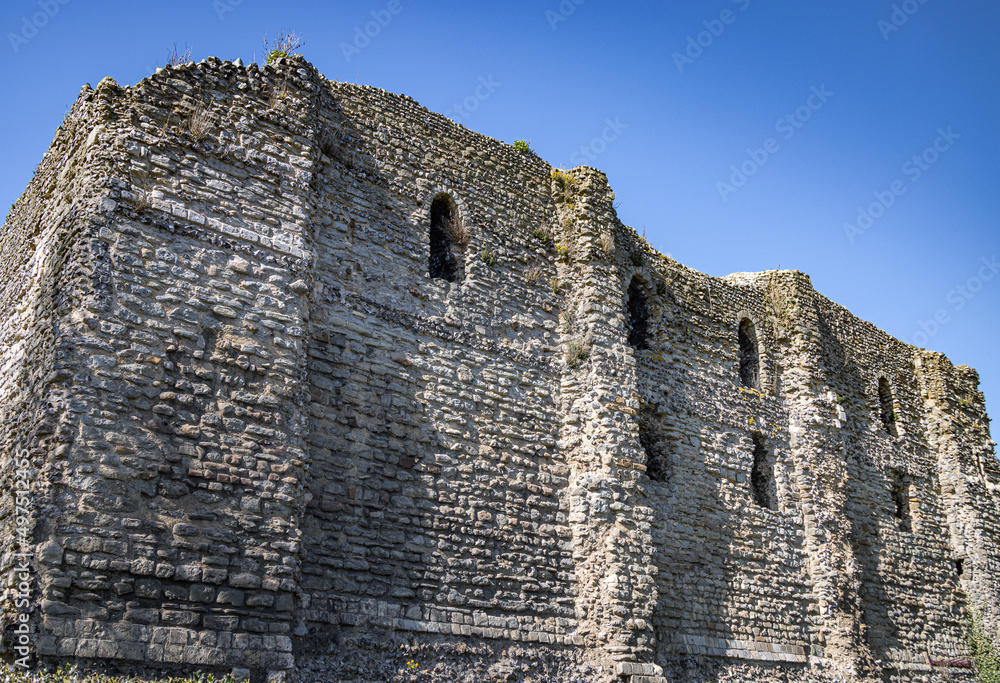 Remains of Canterbury Castle, Kent, England