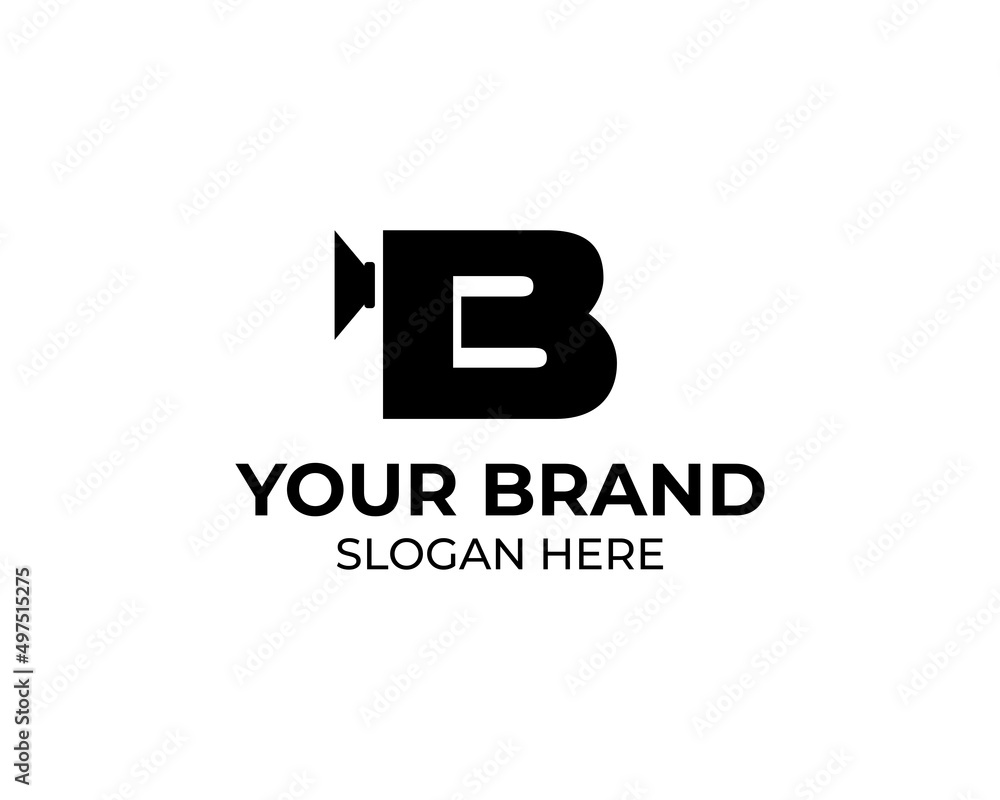 letter B video logo design vector template sign icon letter B video logo design vector template sign icon