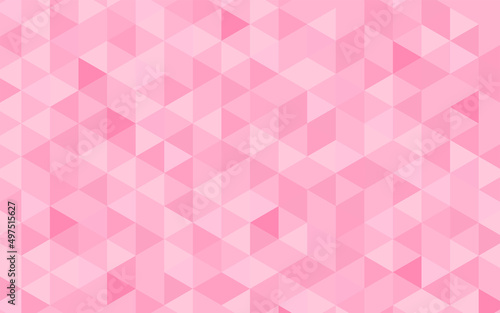 Obraz na płótnie ピンク色の三角形の幾何学模様背景