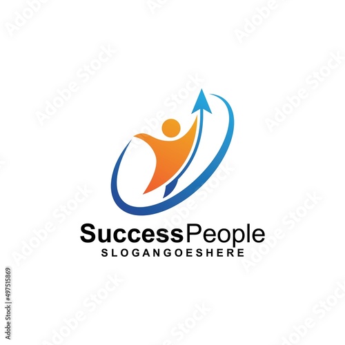 Success People Logo Template Design Vector. Design concept for business