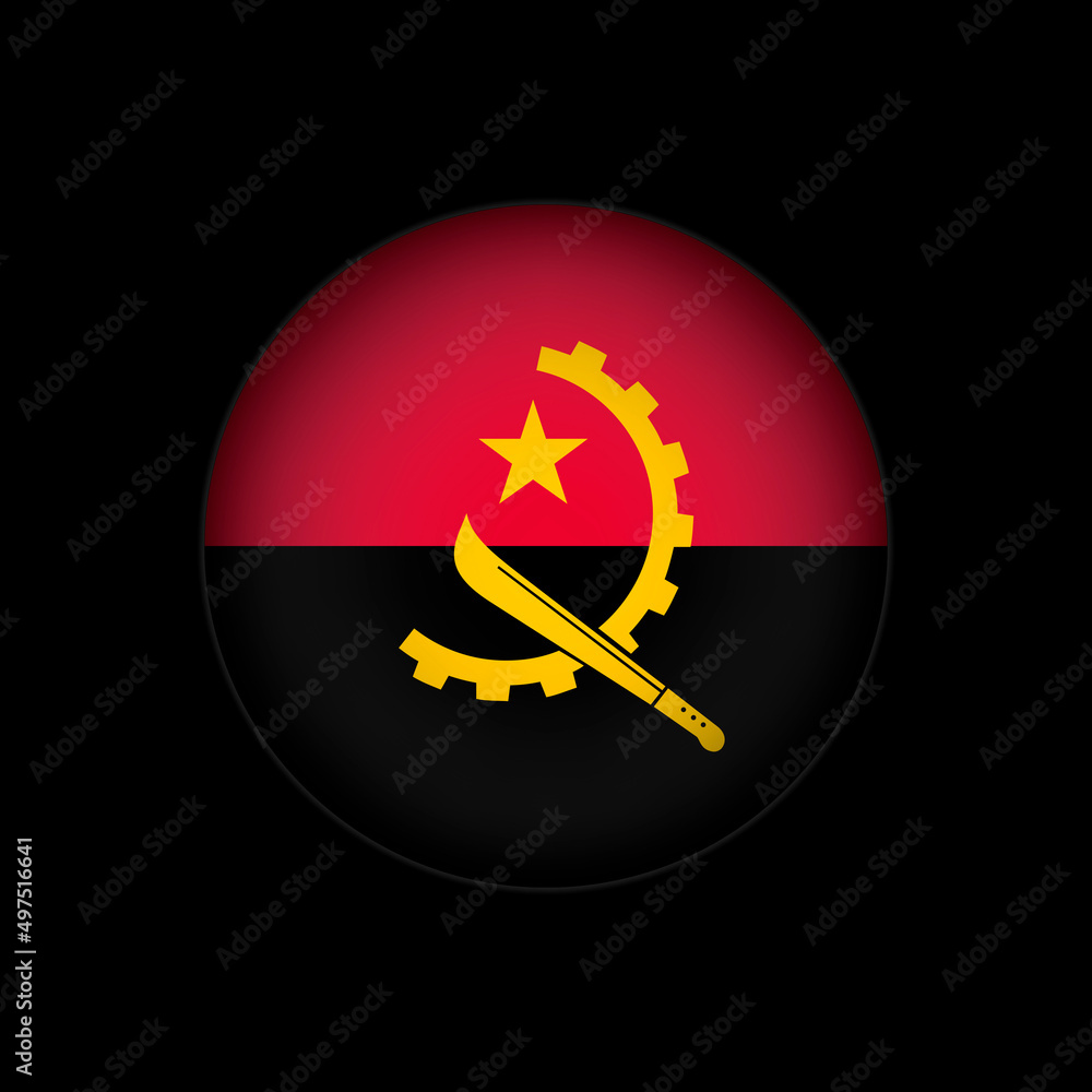 Country Angola. Angola flag. Vector illustration. Country Angola. Angola flag. Vector illustration.