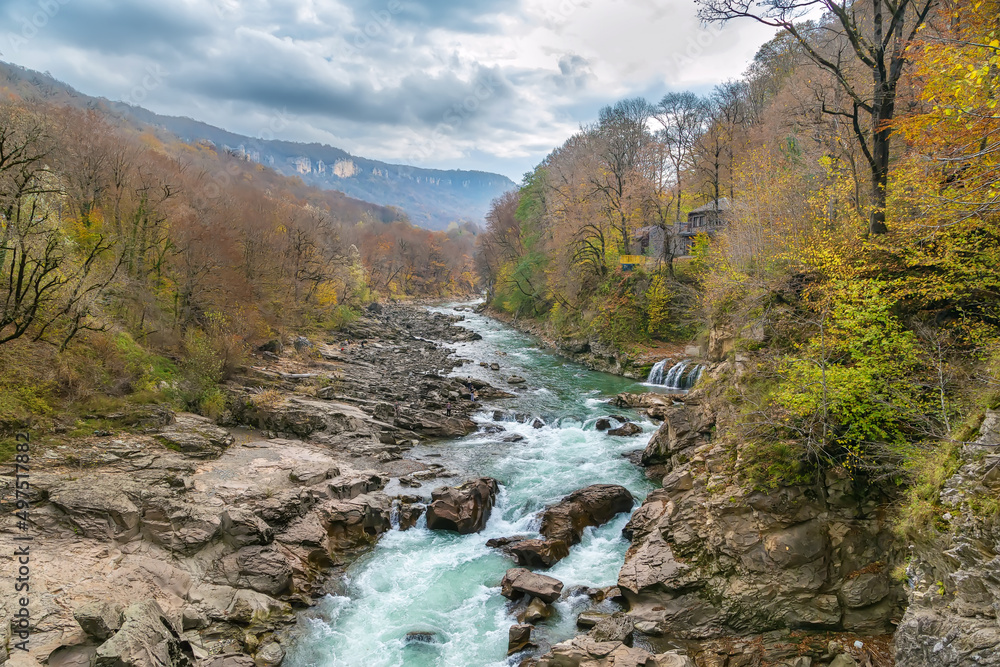 River Belaya, Adygea, Russia River Belaya, Adygea, Russia