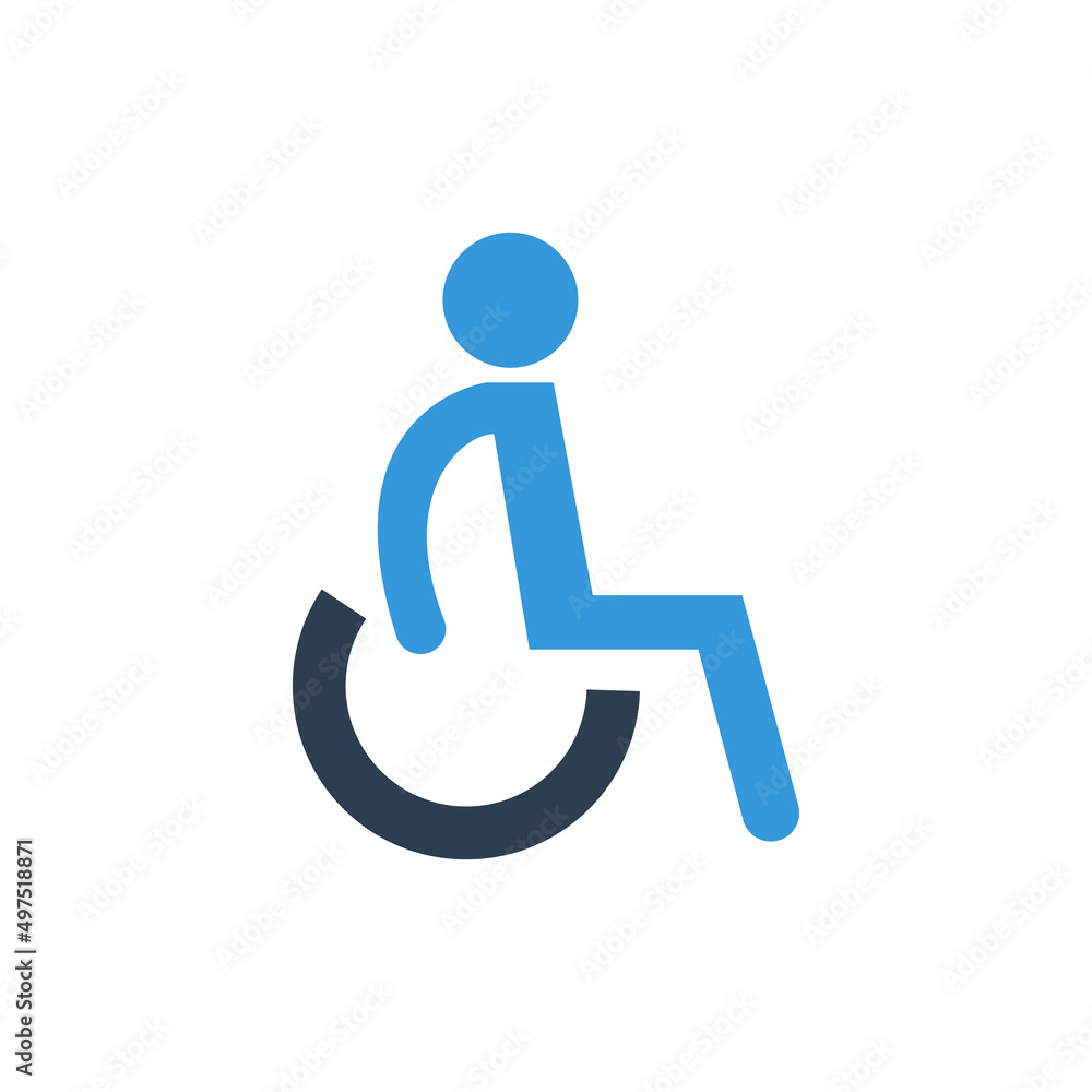 Disabled Handicap icon, Vector and Illustration. Disabled Handicap icon, Vector and Illustration.
