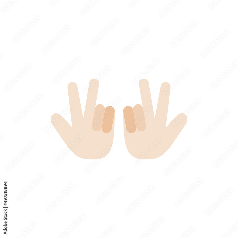 Hand gesture icon, Hand gesture of Hip Hop or Rap, Vector. Hand gesture icon, Hand gesture of Hip Hop or Rap, Vector.