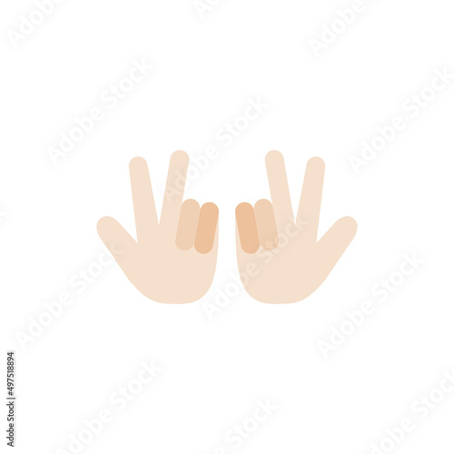 Hand gesture icon, Hand gesture of Hip Hop or Rap, Vector.