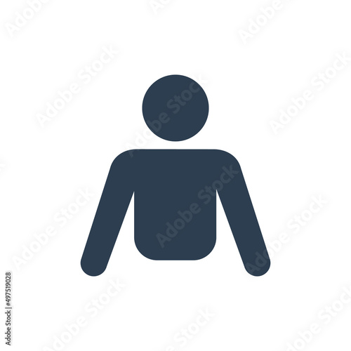 Disabled person icon, Amputated leg icon, Vector.