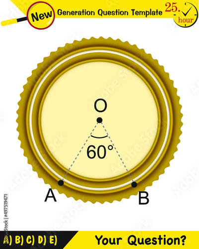 Physics, Uniform circular motion with changing position and velocity vectors and angles. Next generation question template, exam question, eps