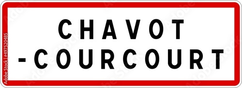 Panneau entrée ville agglomération Chavot-Courcourt / Town entrance sign Chavot-Courcourt photo