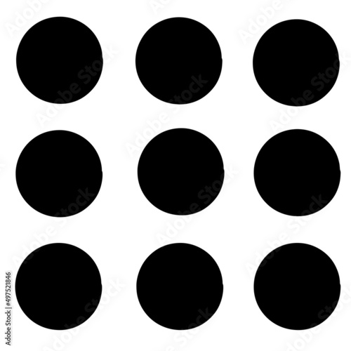 black and white buttons