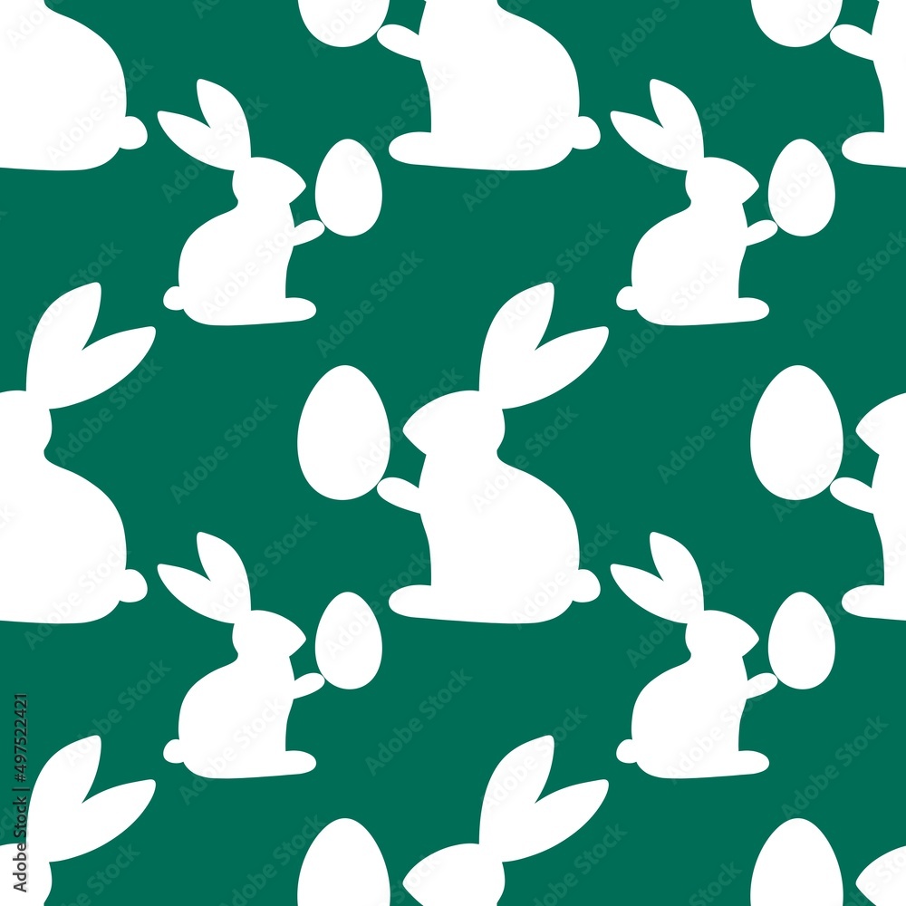 Easter seamless rabbit pattern for fabrics and textiles and packaging and Christmas gifts and kids
