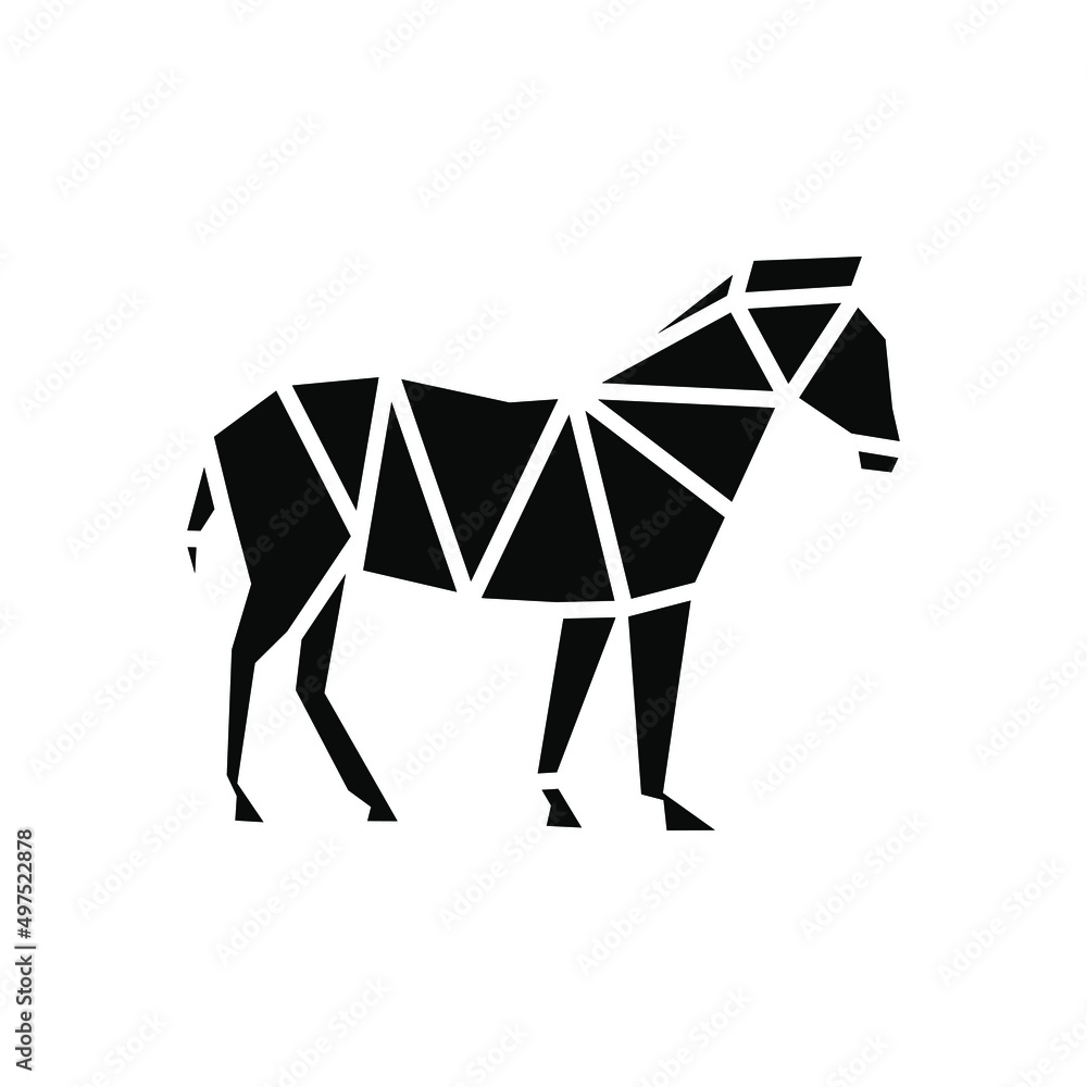 Obraz premium digital horse logo vector
