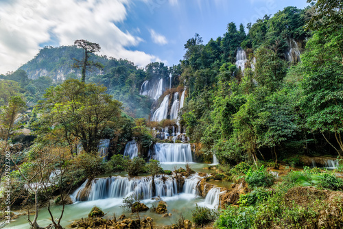 Thi lo su Waterfall,beautiful waterfall in deep in rain forest,Tak province, Thailand, photo