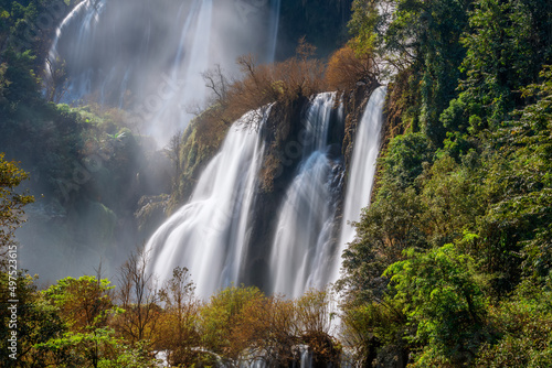 Thi lo su Waterfall beautiful waterfall in deep in rain forest Tak province  Thailand 