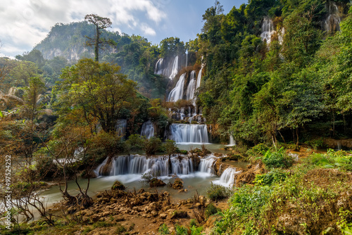 Thi lo su Waterfall,beautiful waterfall in deep in rain forest,Tak province, Thailand, photo