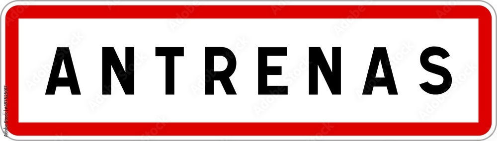 Panneau entrée ville agglomération Antrenas / Town entrance sign Antrenas Panneau entrée ville agglomération Antrenas / Town entrance sign Antrenas
