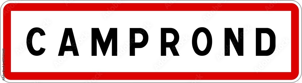 Panneau entrée ville agglomération Camprond / Town entrance sign Camprond Panneau entrée ville agglomération Camprond / Town entrance sign Camprond