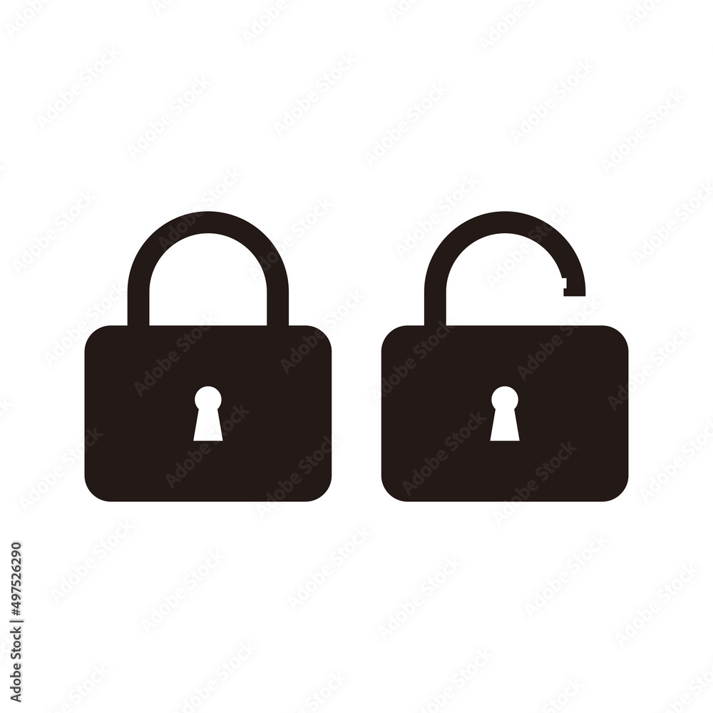 padlock set icon vector illustration symbol padlock set icon vector illustration symbol