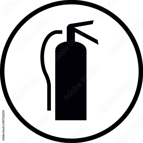 Fire extinguisher sign isolated. Vector icon