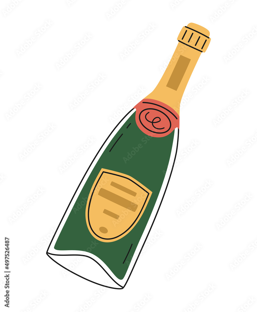 Alcohol drinks stickers Royalty Free Vector Image