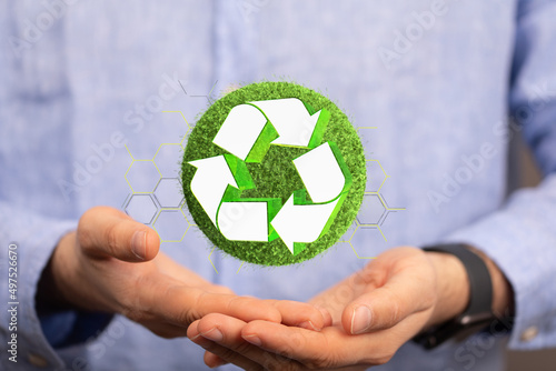 Recycling. Green recycle ec...