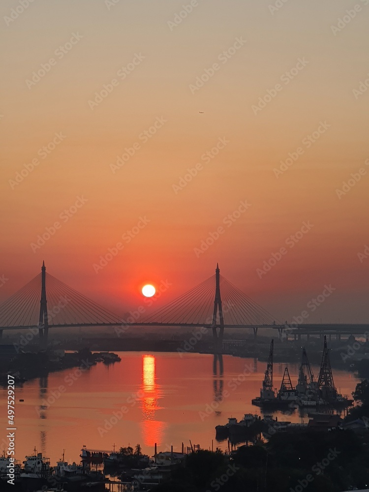 Fototapeta premium Sunset Bridge