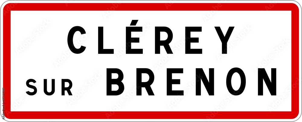 Panneau entrée ville agglomération Clérey-sur-Brenon / Town entrance sign Clérey-sur-Brenon Panneau entrée ville agglomération Clérey-sur-Brenon / Town entrance sign Clérey-sur-Brenon