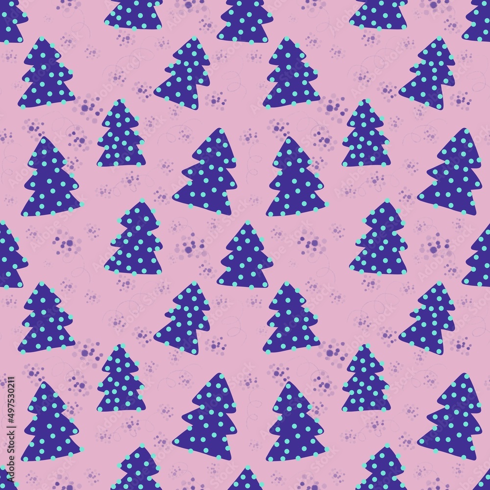 Doodle green cute Christmas tree for fabrics and gifts Doodle green cute Christmas tree for fabrics and gifts