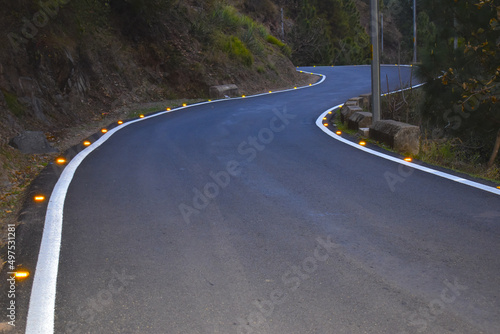 winding road in the mountains