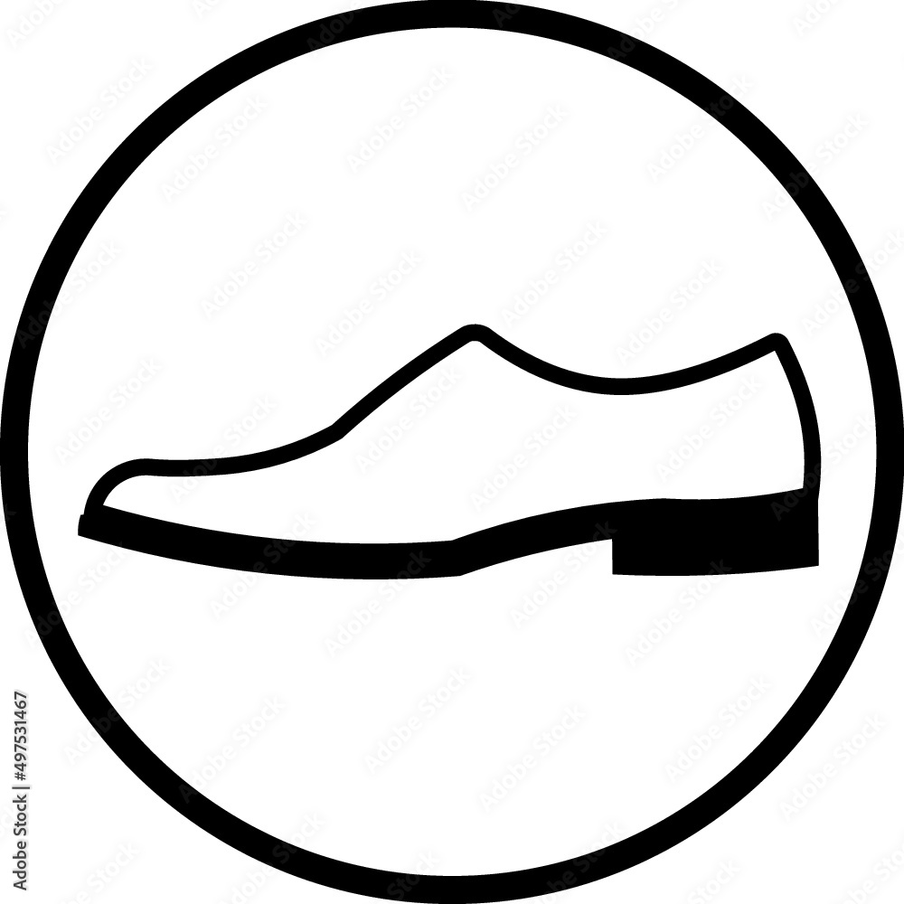 Mens formal dress shoe. Shoe store logo or outdoor signage. Vector icon isolated Mens formal dress shoe. Shoe store logo or outdoor signage. Vector icon isolated